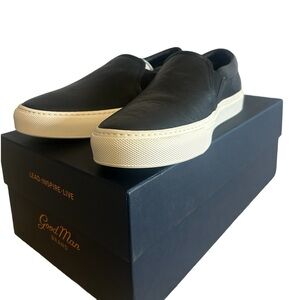 Goodman Men’s Edge Slip On Black Leather Made in Italy NWB Size 8